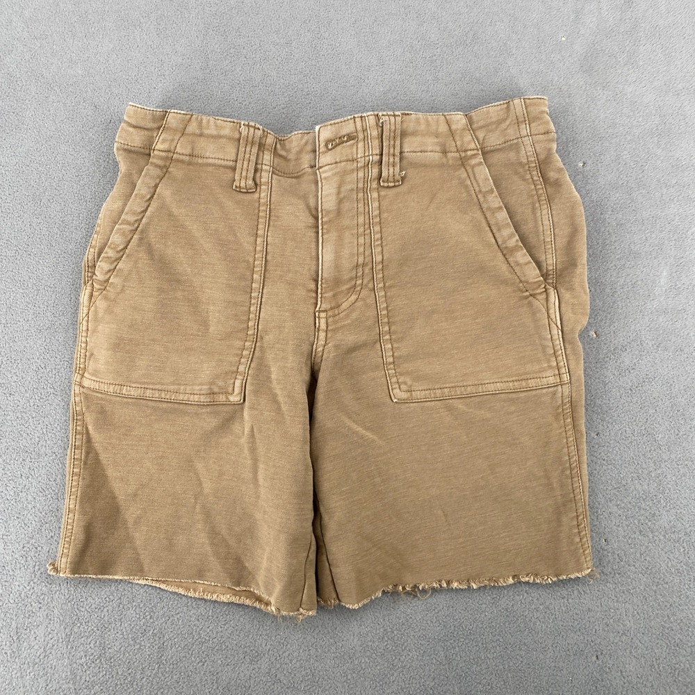 KUT from the Kloth Tan Utility Raw Hem Shorts Size 6 SB45203 Khaki Stretch